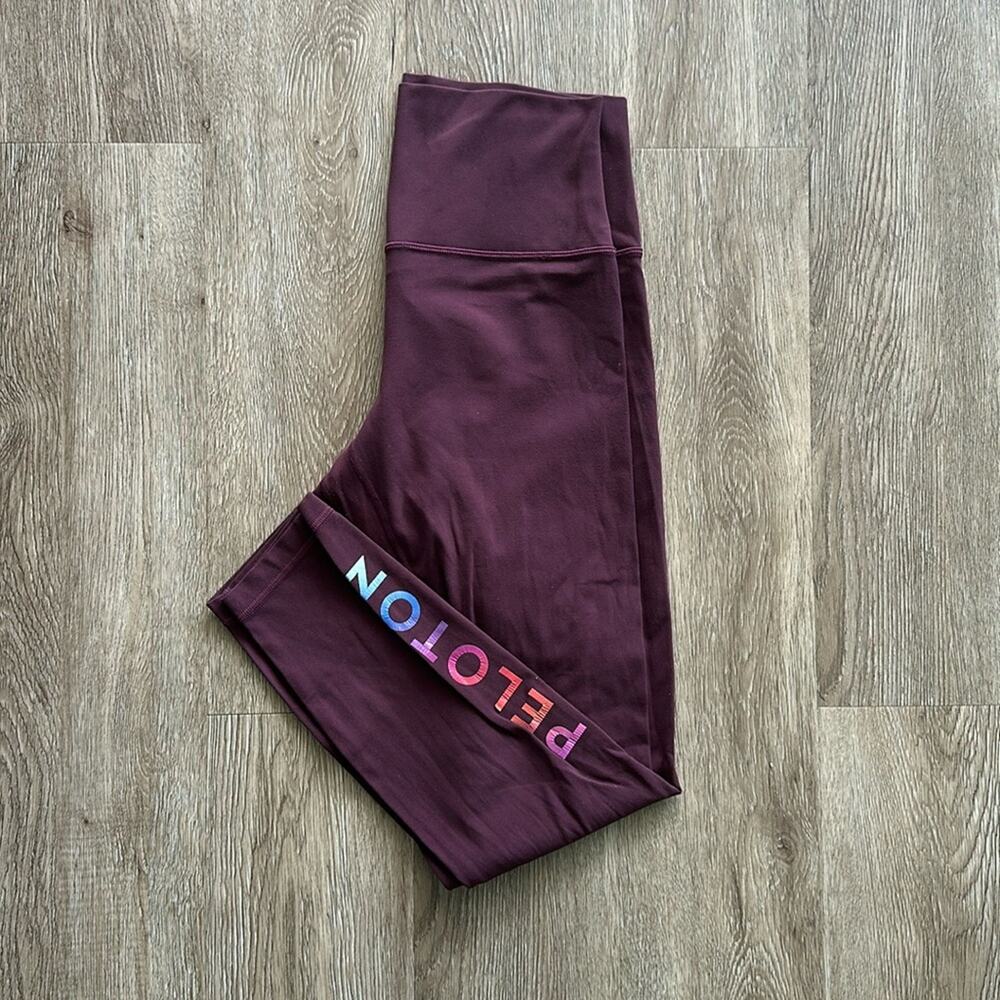 Lululemon X Peloton Align 25" Leggings Cassis Size 8 Nulu High Rise Athletic